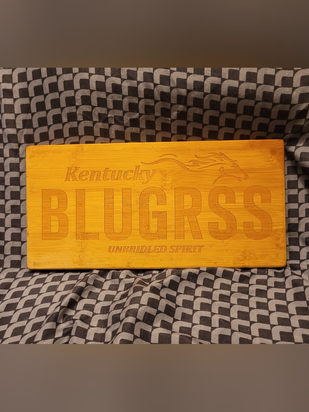 Core Bamboo Kentucky Unbridled Spirit License Plate Replica Cutting Board Decor